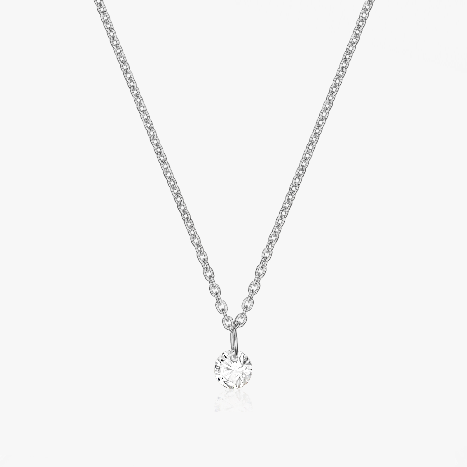 Stříbrný náhrdelník Solitaire - zirkon - Indira