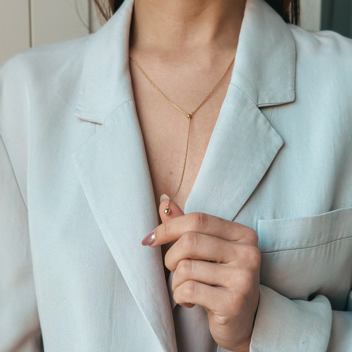 Pozlacený stříbrný náhrdelník Bola - Indira