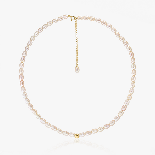 Zlatý náhrdelník Blair - Přírodní perly - Indira