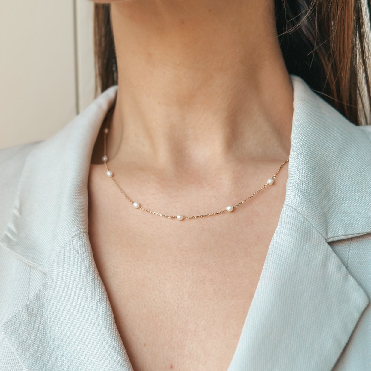 Náhrdelník zlatý Pearl Elegance
