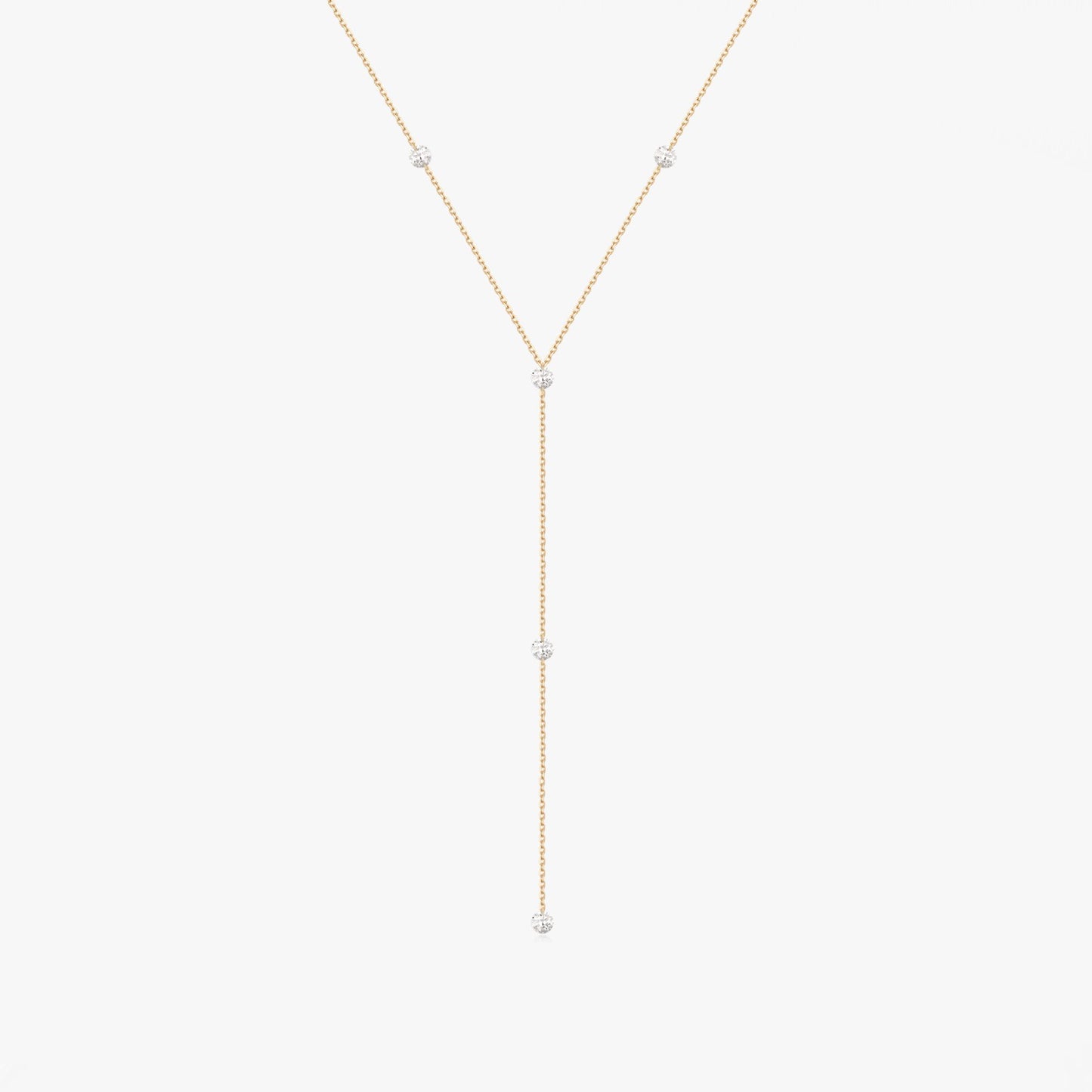 Colier din aur galben Diamond Drops - Diamante