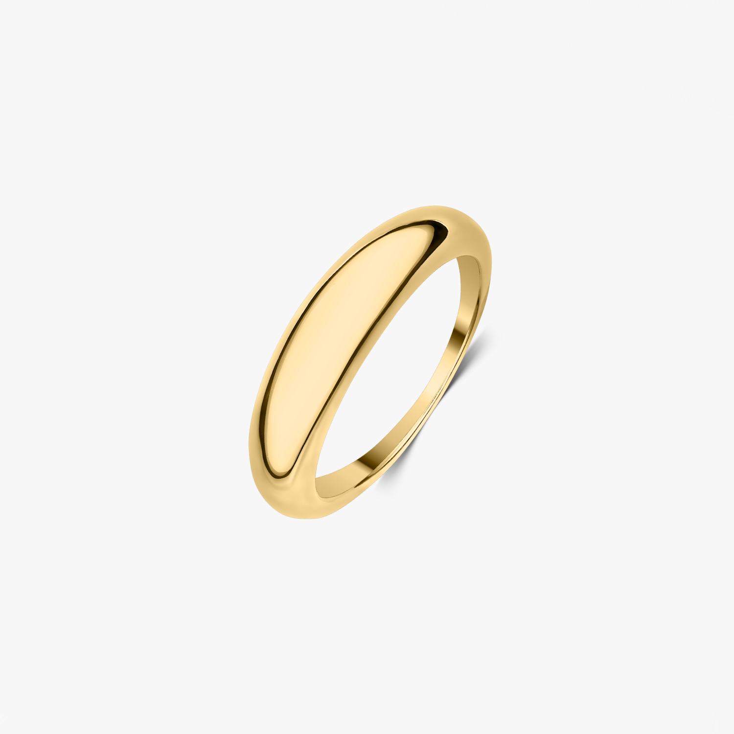 Inel din argint Golden Thin Dome - Indira