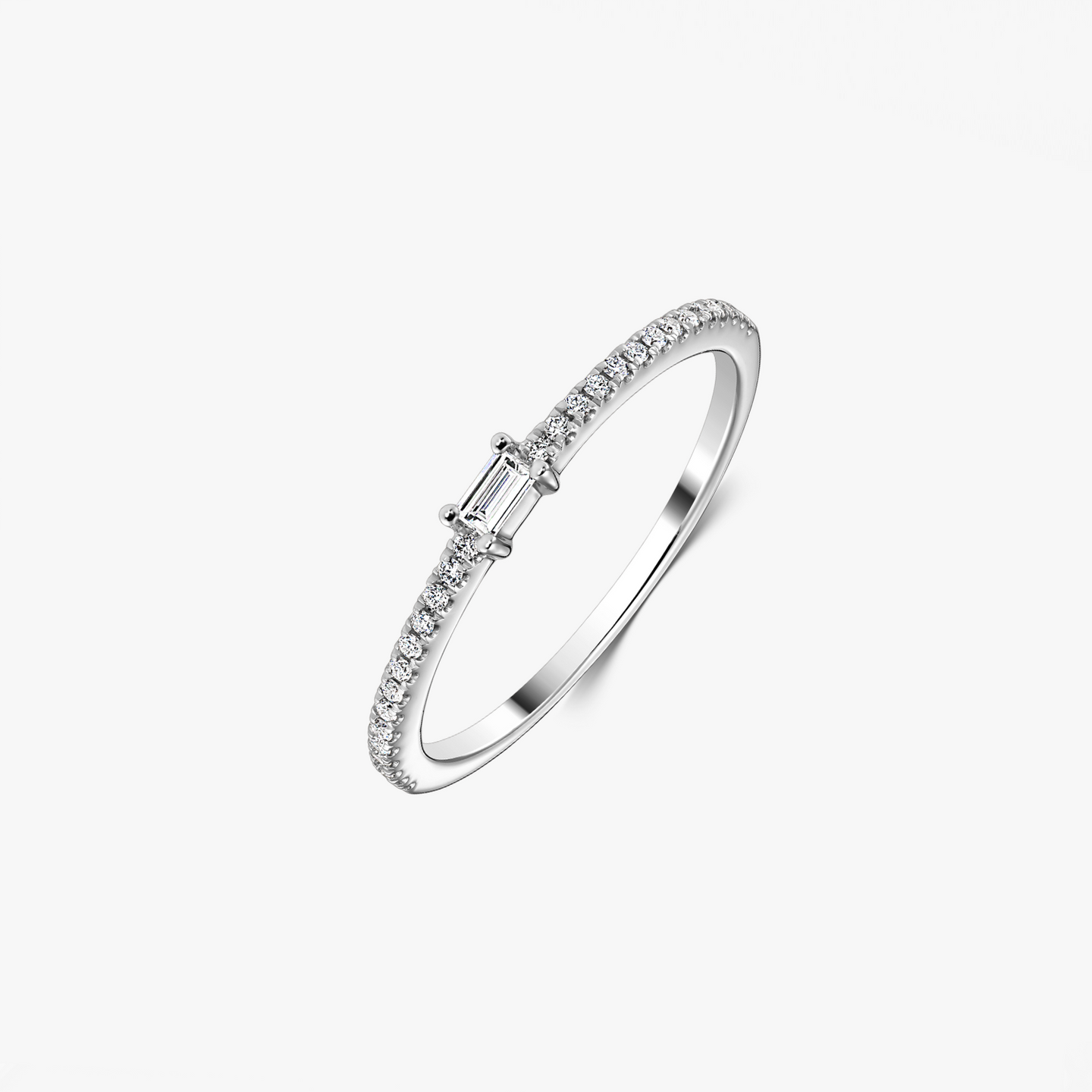Prsten z bílého zlata Celeste – Diamanty - Indira