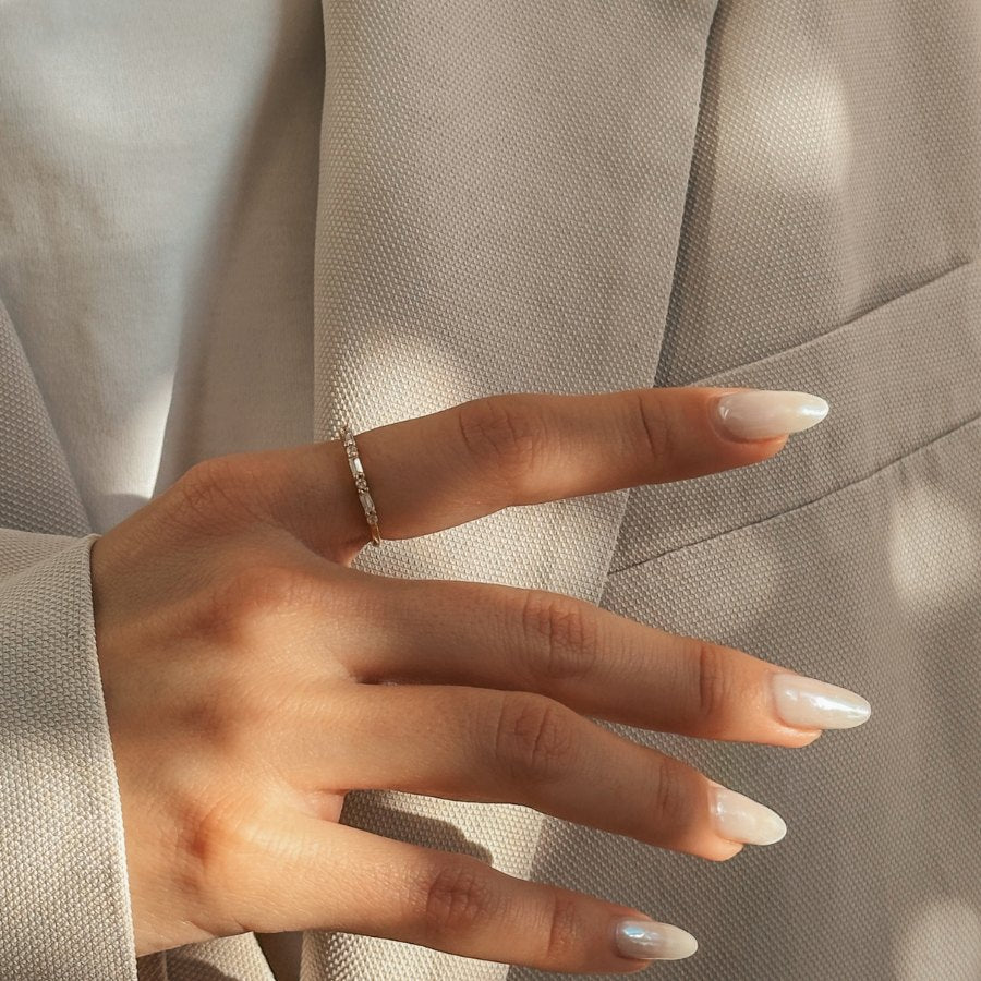 Stříbrný prsten Baguette - Zirkon - Indira