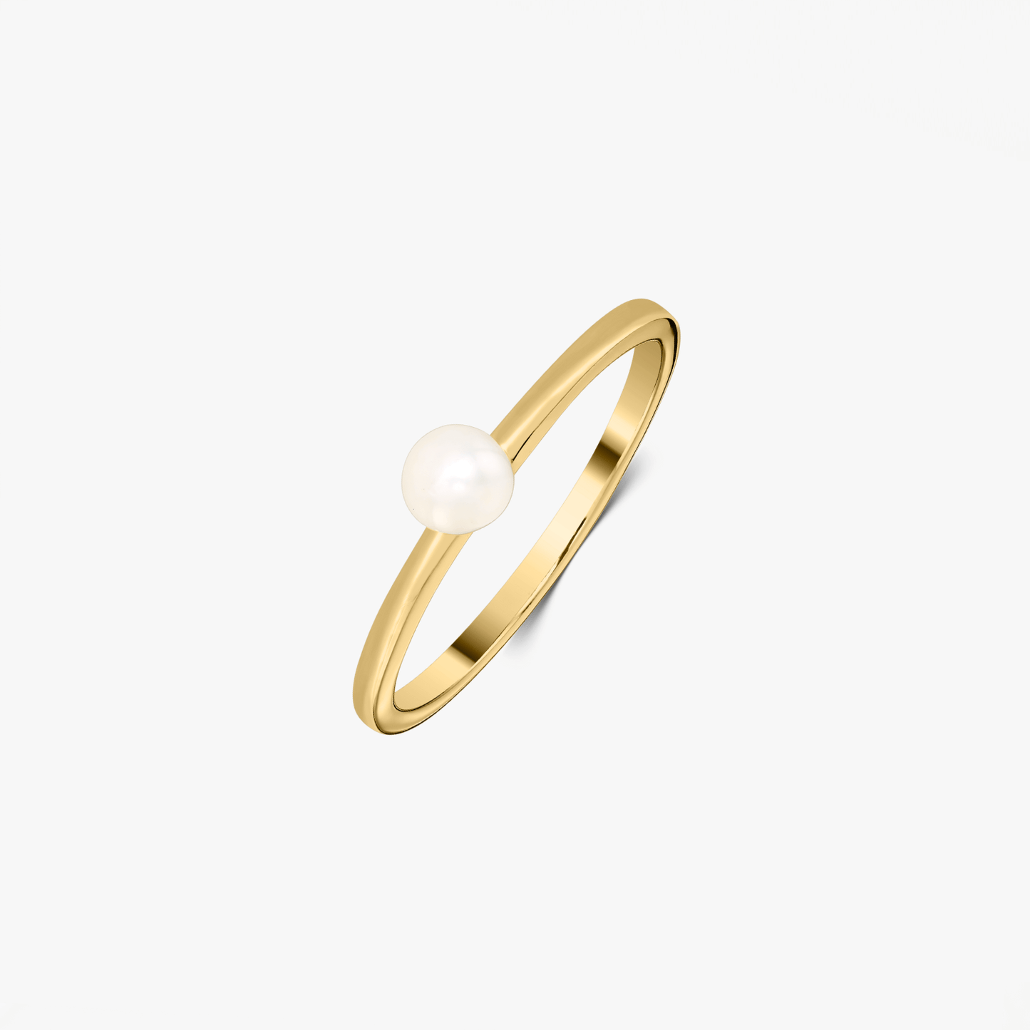 Prsten ze stříbra Golden Pearl Solitaire - Indira