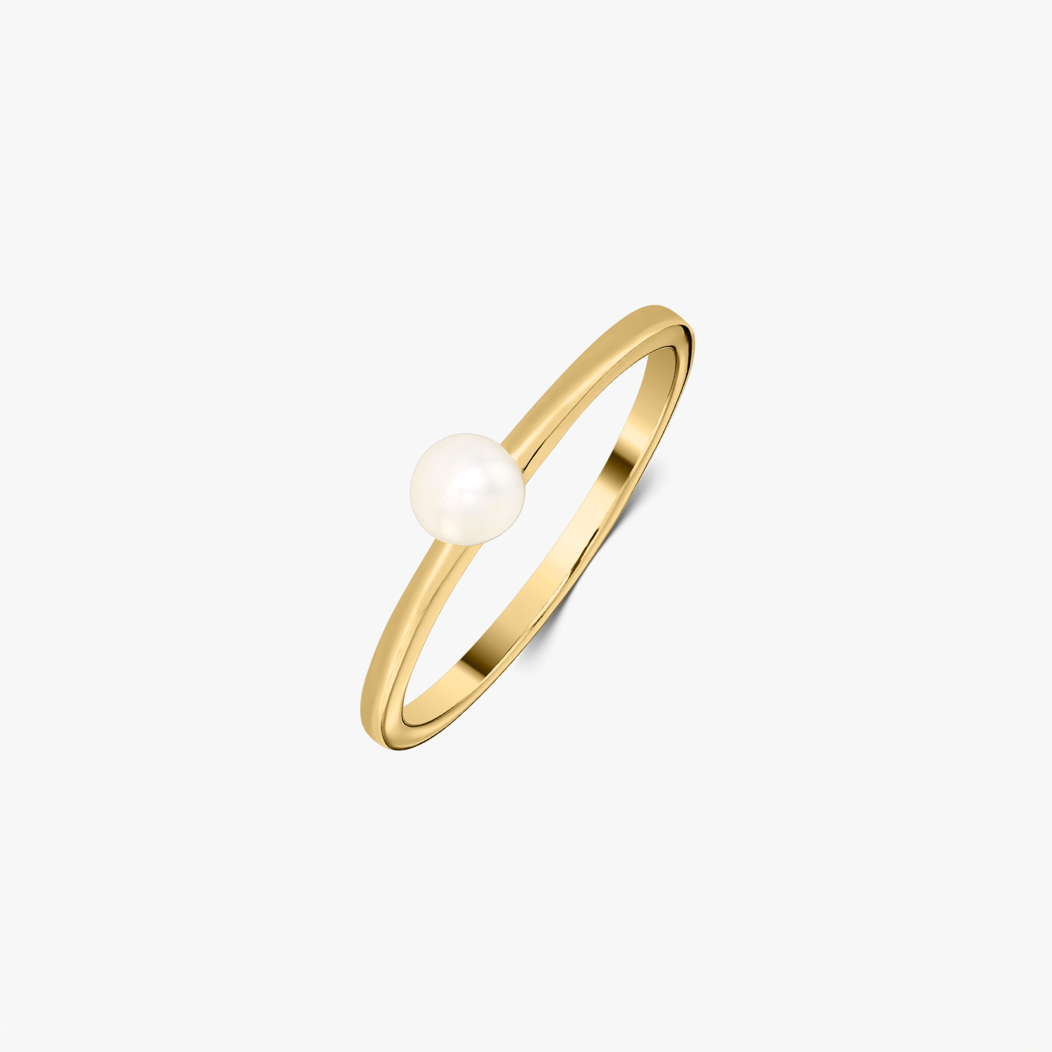 Prsten ze stříbra Golden Pearl Solitaire - Indira