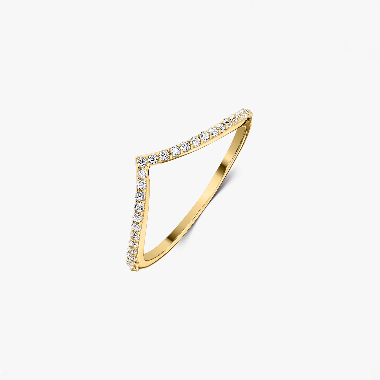 Stříbrný prsten Golden Simple V - Zirkon - Indira