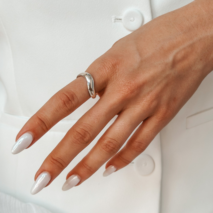 Stříbrný prsten Shaped - Nastavitelný - Indira