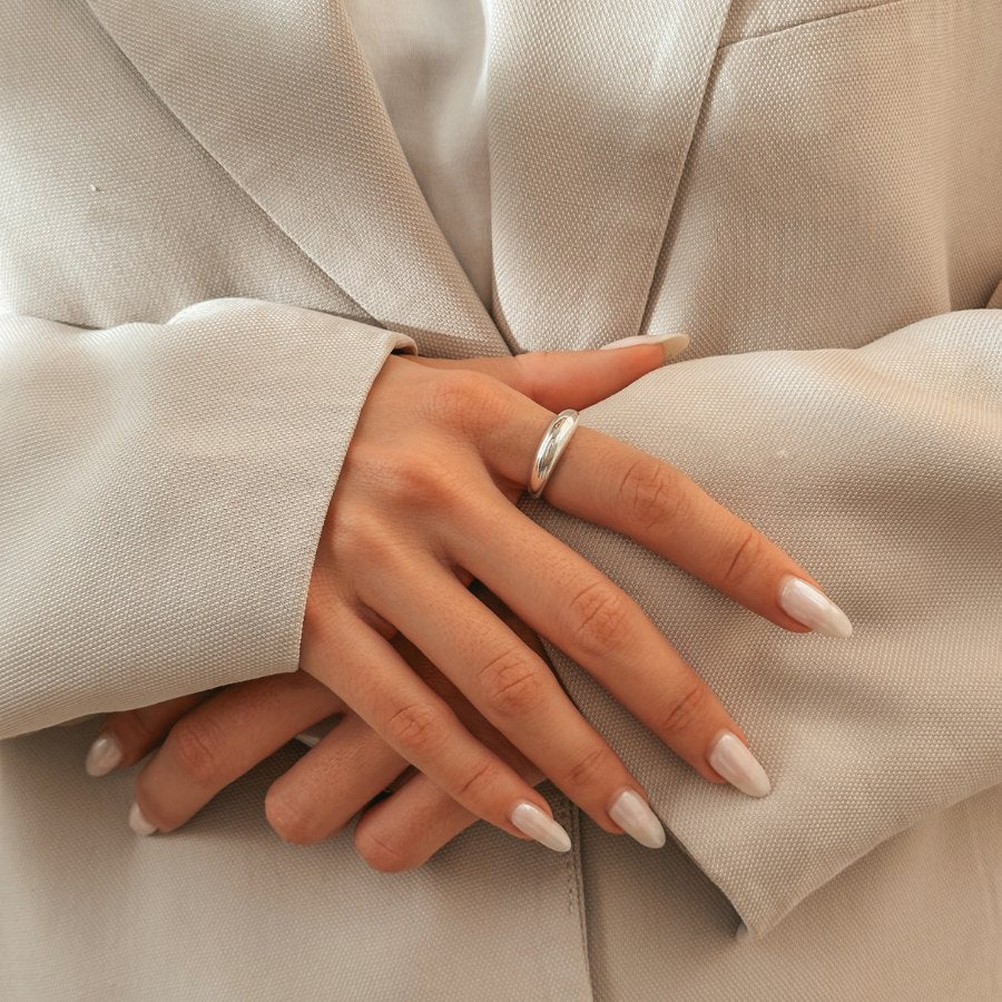 Stříbrný prsten Thin Dome - Indira