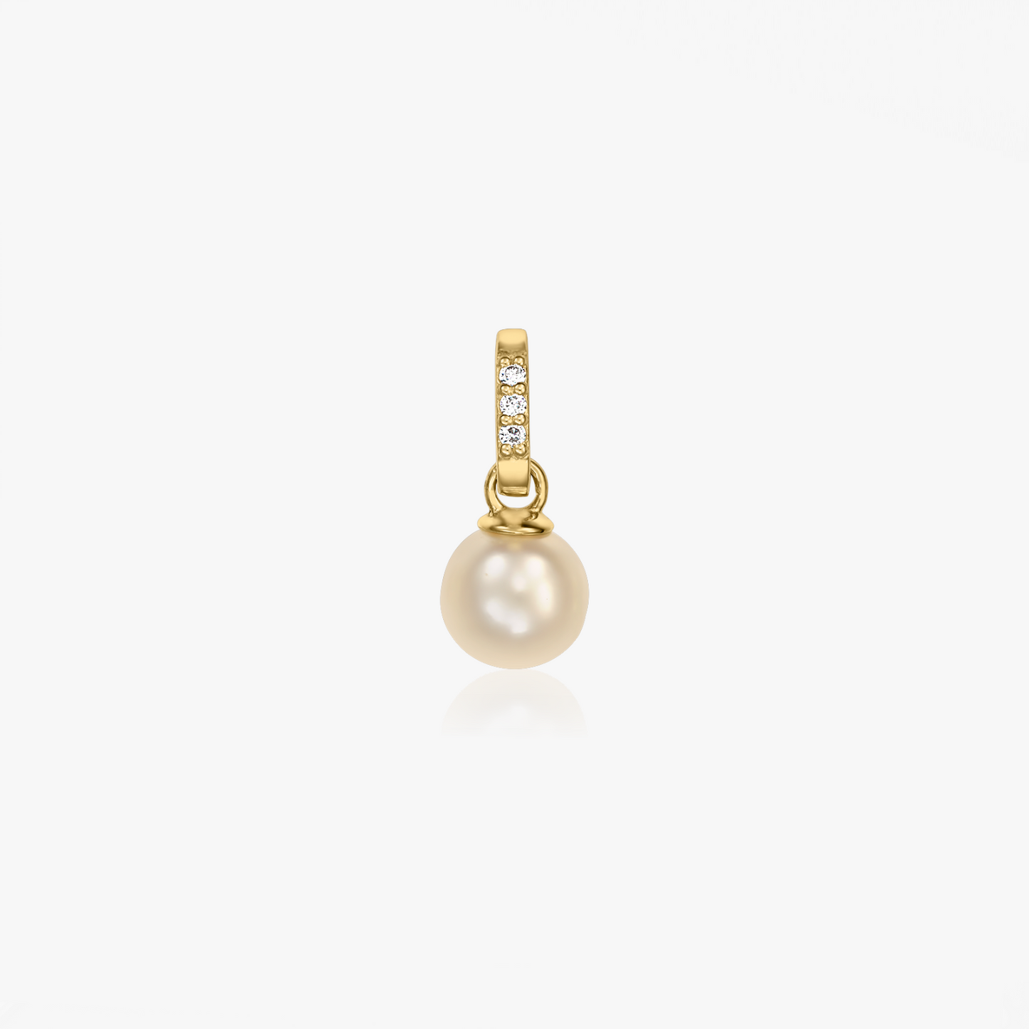 Přívěsek z žlutého zlata Aveline – Přírodní perla a diamanty - Indira
