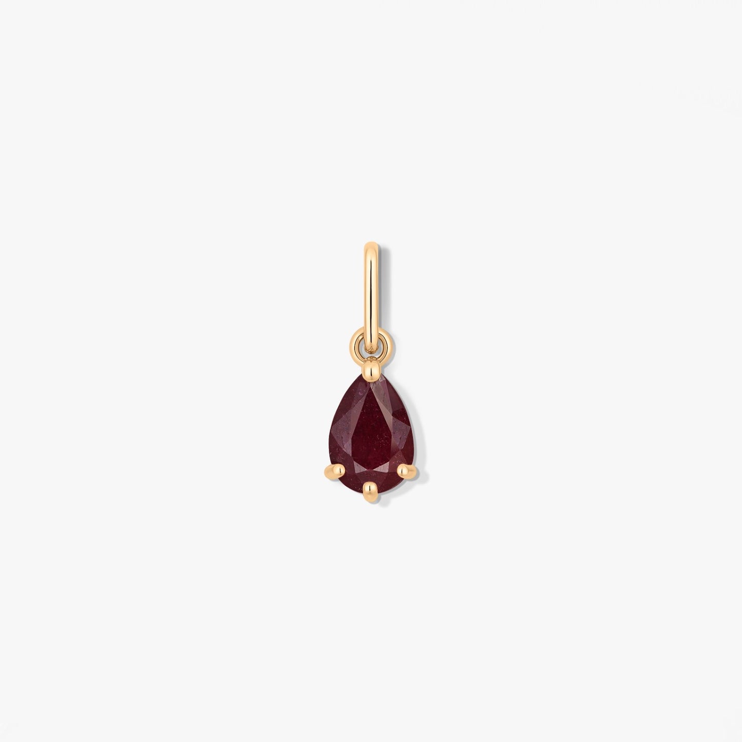 Pandantiv din aur Birthstone July - Rubin
