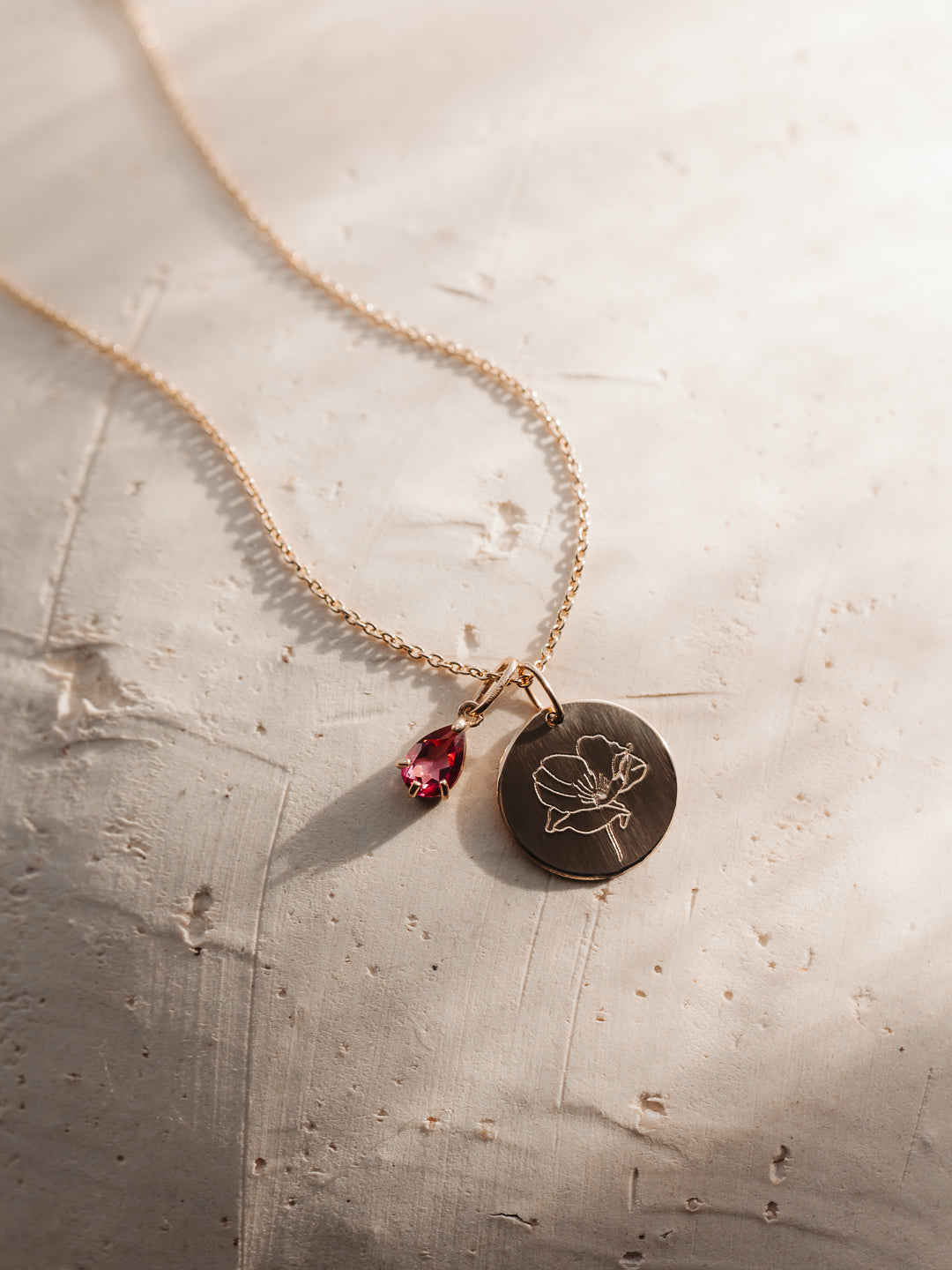 Zlatý přívěsek Birthstone Listopad - Citrín