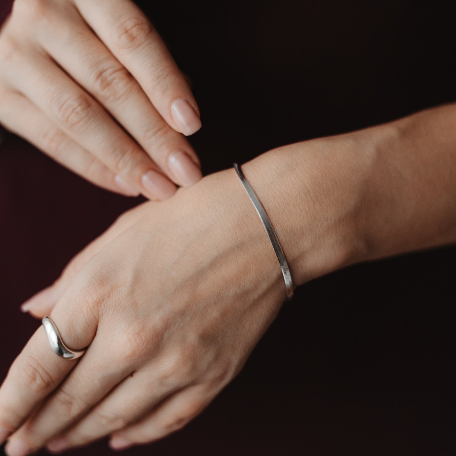 Stříbrný prsten Shaped - Nastavitelný - Indira