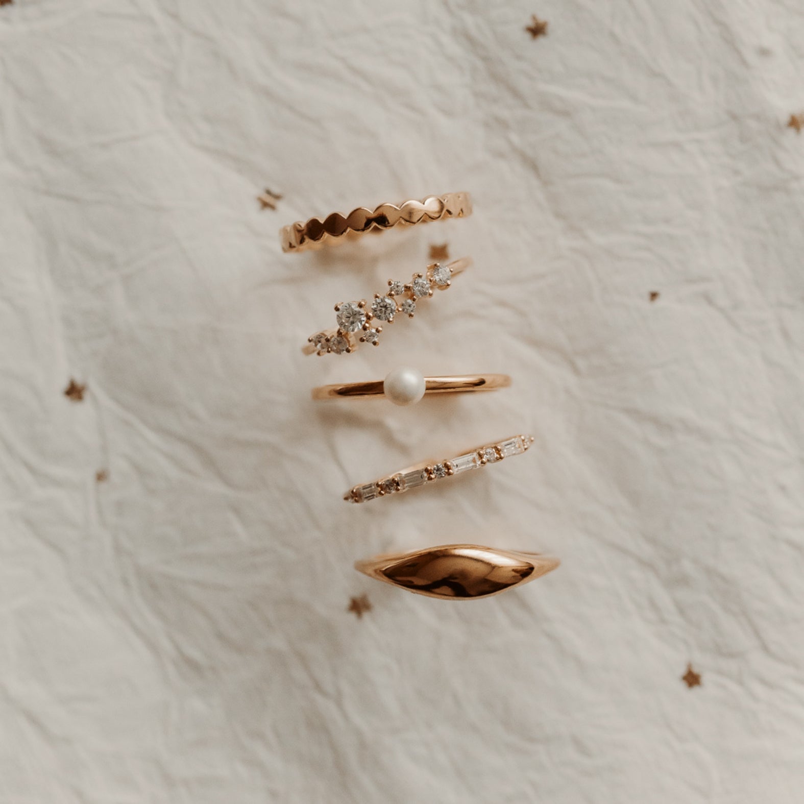 Stříbrný prsten Golden Baguette - Zirkon - Indira