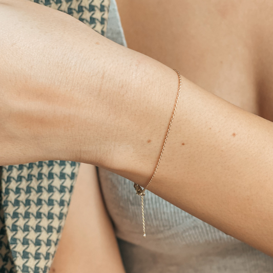 Zlatý náramek Simple Chain - Indira