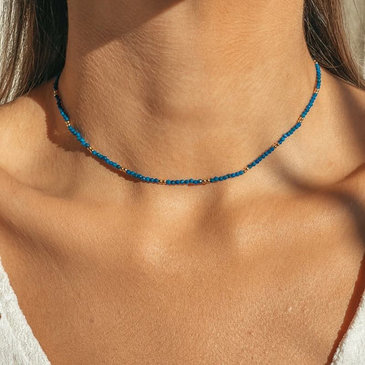 Stříbrný náhrdelník Golden SummerScape - Lapis Lazuli - Indira
