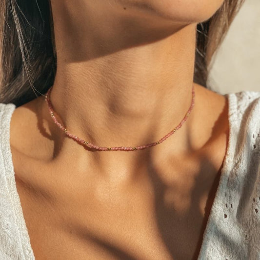 Stříbrný náhrdelník Golden SummerScape - Turmalín - Indira