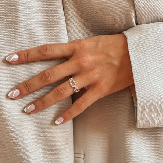 Stříbrný prsten Silver Chain - Indira