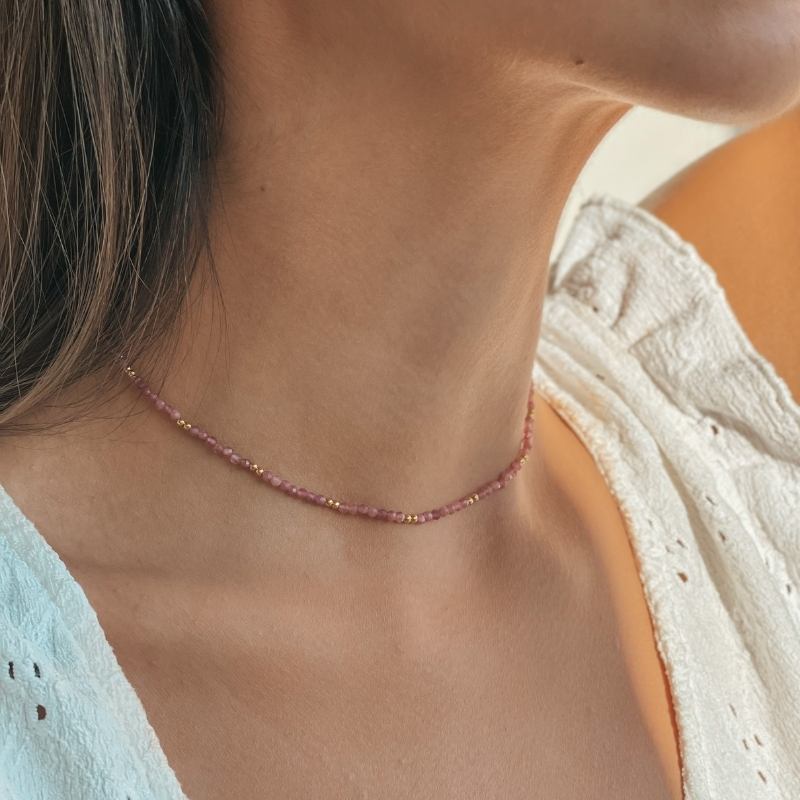 Stříbrný náhrdelník Golden SummerScape - Turmalín - Indira