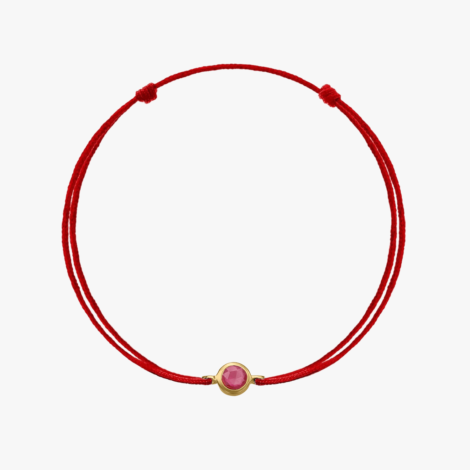 Stříbrný náramek Birthstone Golden July - Rubín - Indira