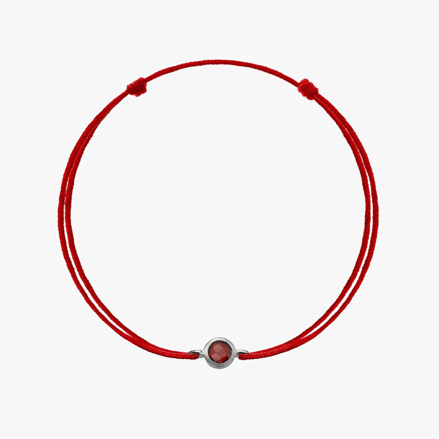 Stříbrný náramek Birthstone Silver January - Granát - Indira
