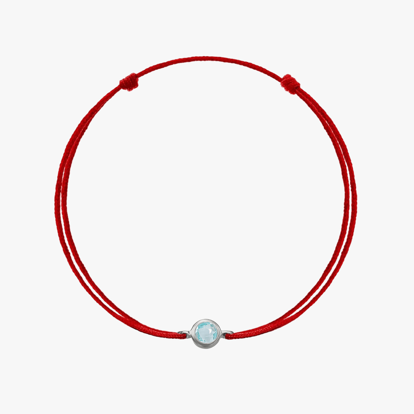Stříbrný náramek Birthstone Silver March - Akvamarín - Indira