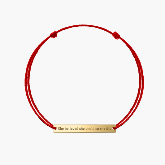 Zlatý provázek náramek She Believed She Could - Indira