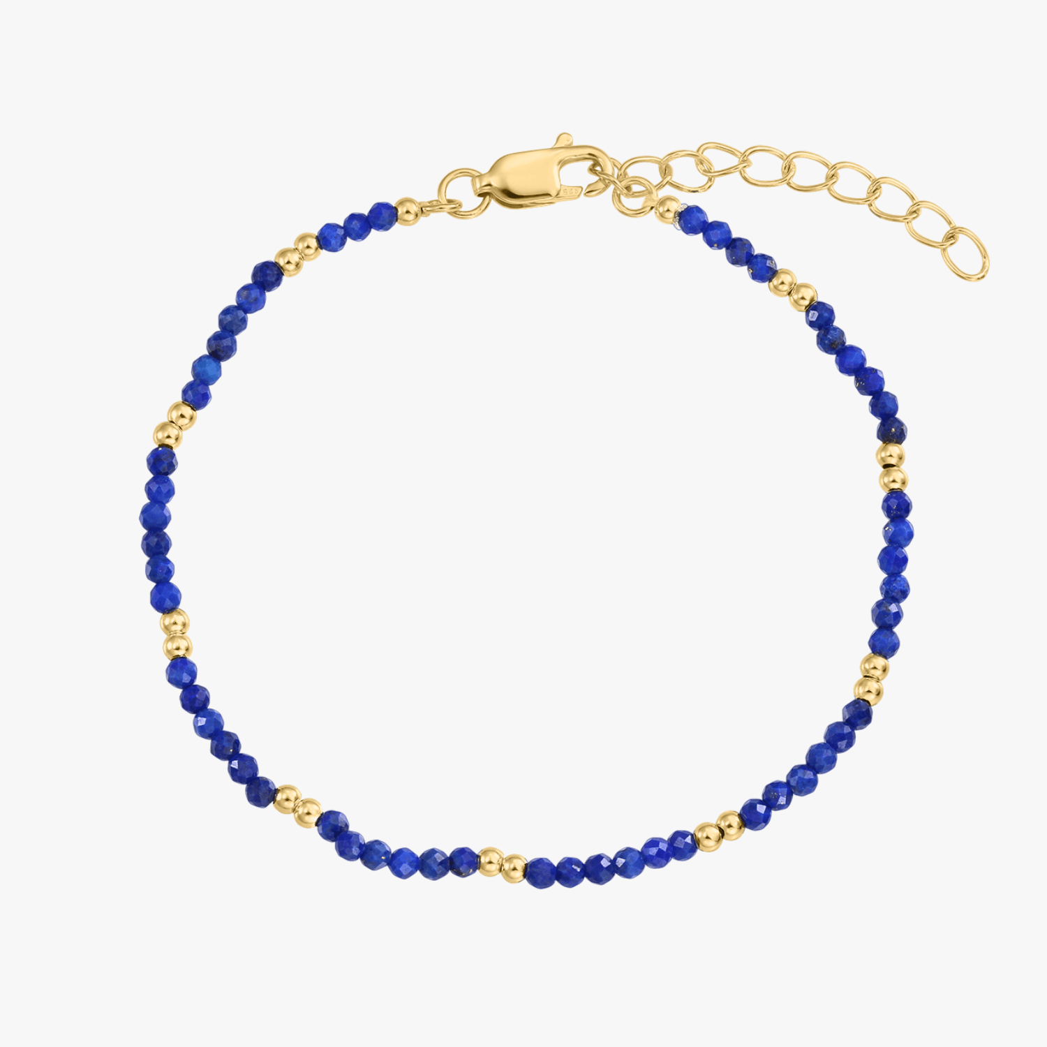 Stříbrný náramek Golden SummerScape - Lapis Lazuli - Indira