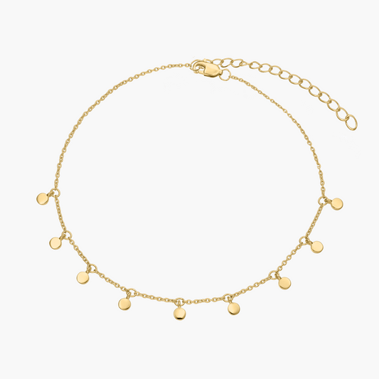 Stříbrný náramek na nohu Golden Allegra - Indira