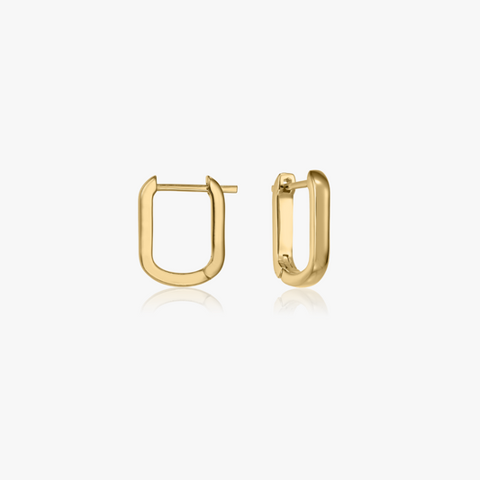 Stříbrné náušnice Golden U Hoops - Indira