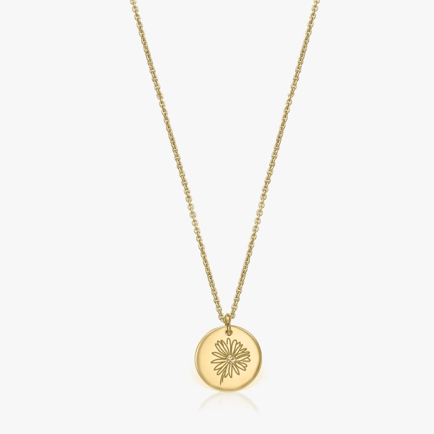 Stříbrný náhrdelník Birth Flower Golden - April Daisy - Indira