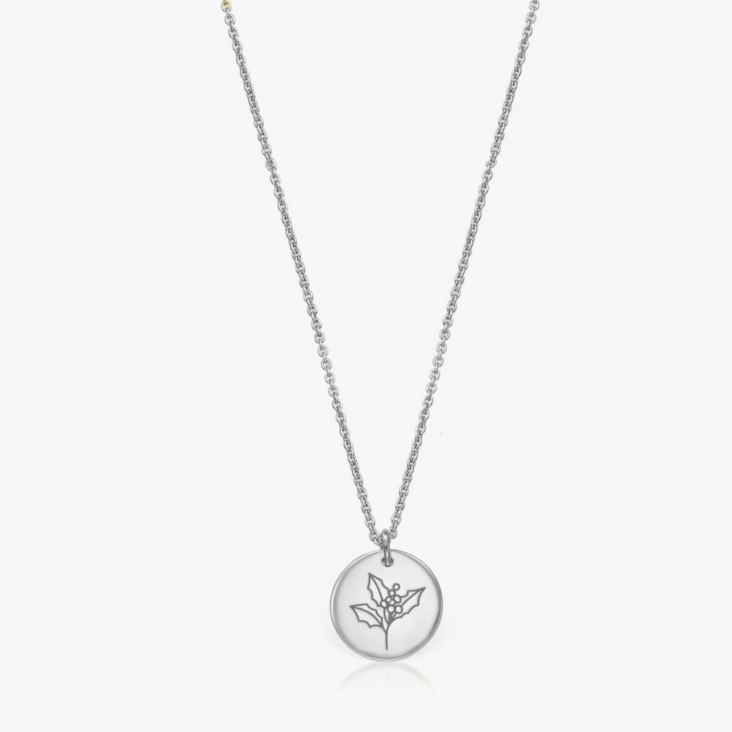 Stříbrný náhrdelník Birth Flower Silver - December Holly - Indira
