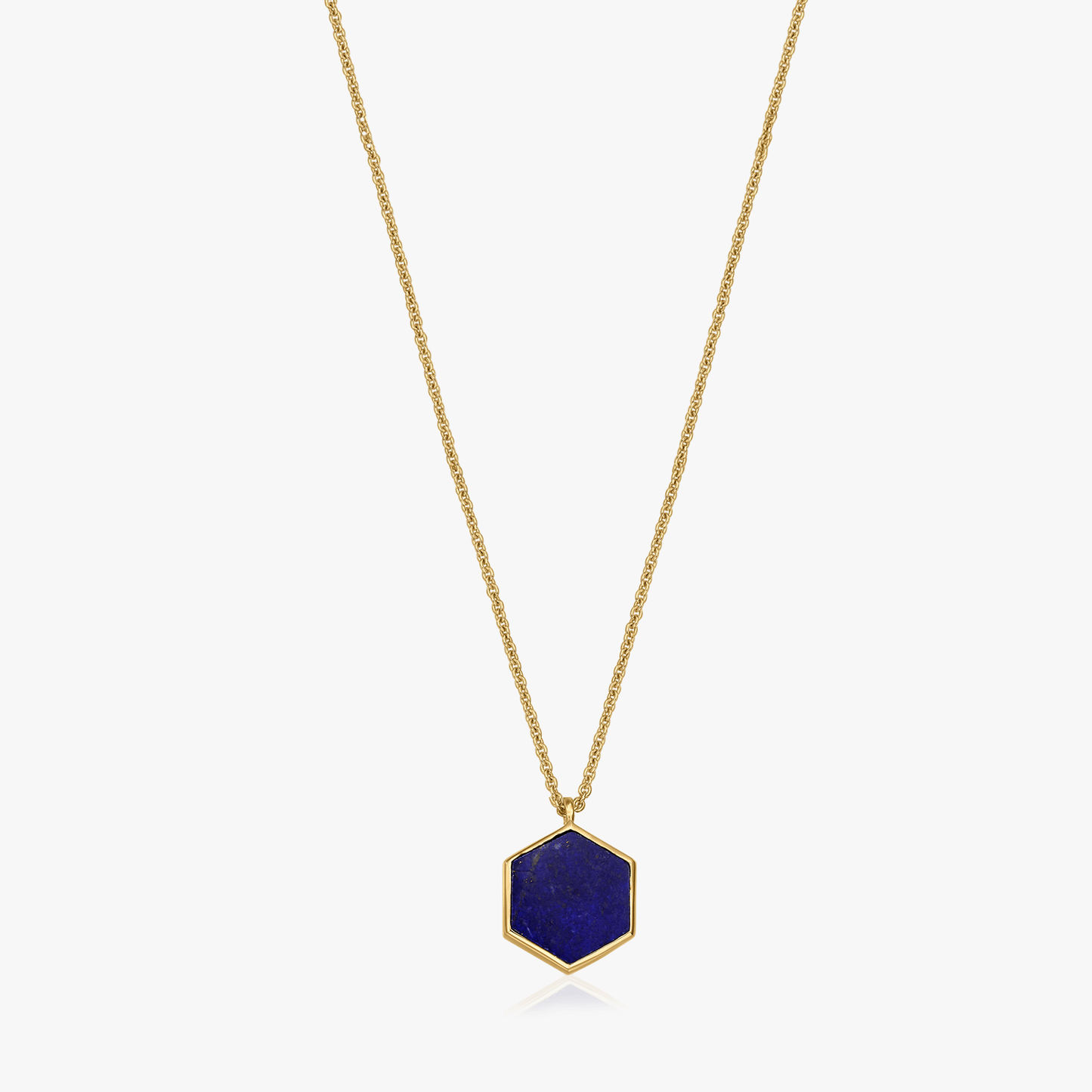 Stříbrný náhrdelník Golden Charlotte - Lapis Lazuli - Indira