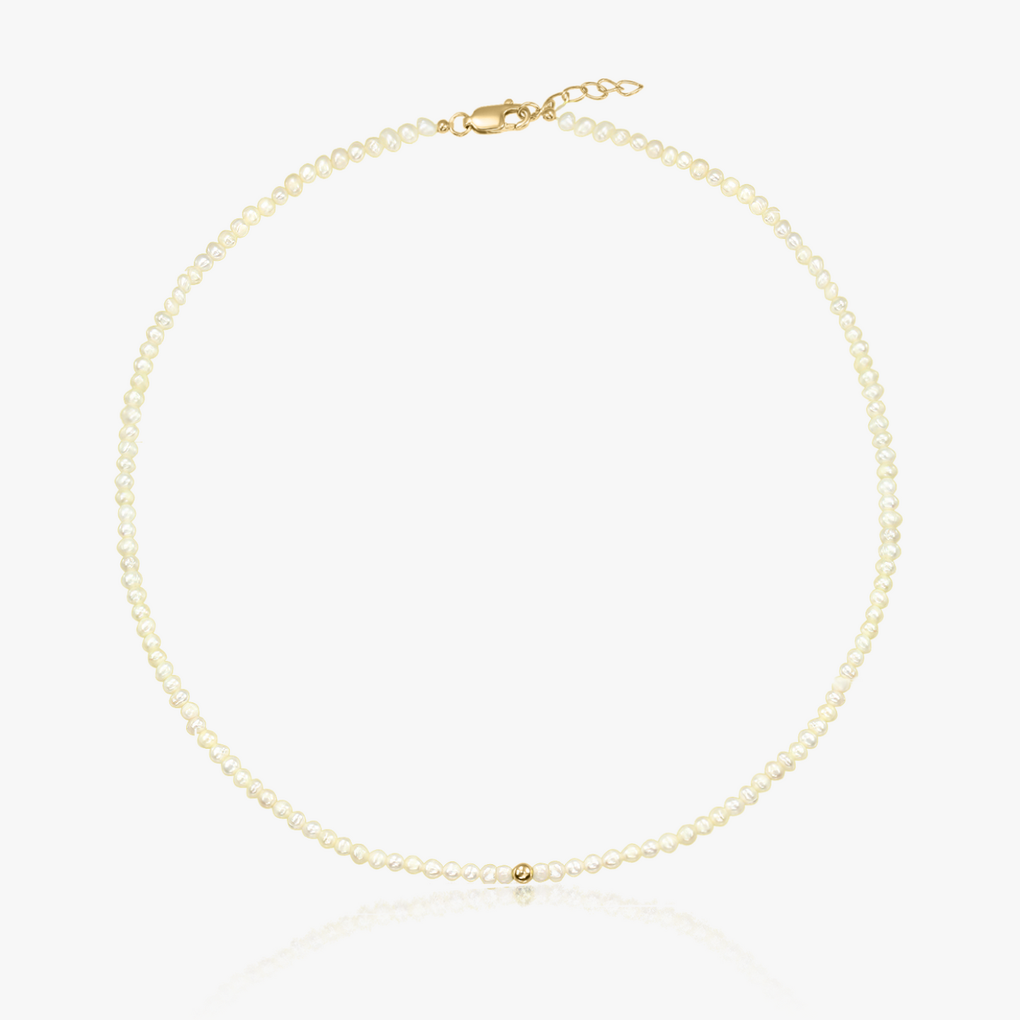 Stříbrný náhrdelník Golden Glamour - Přírodní perly - Indira