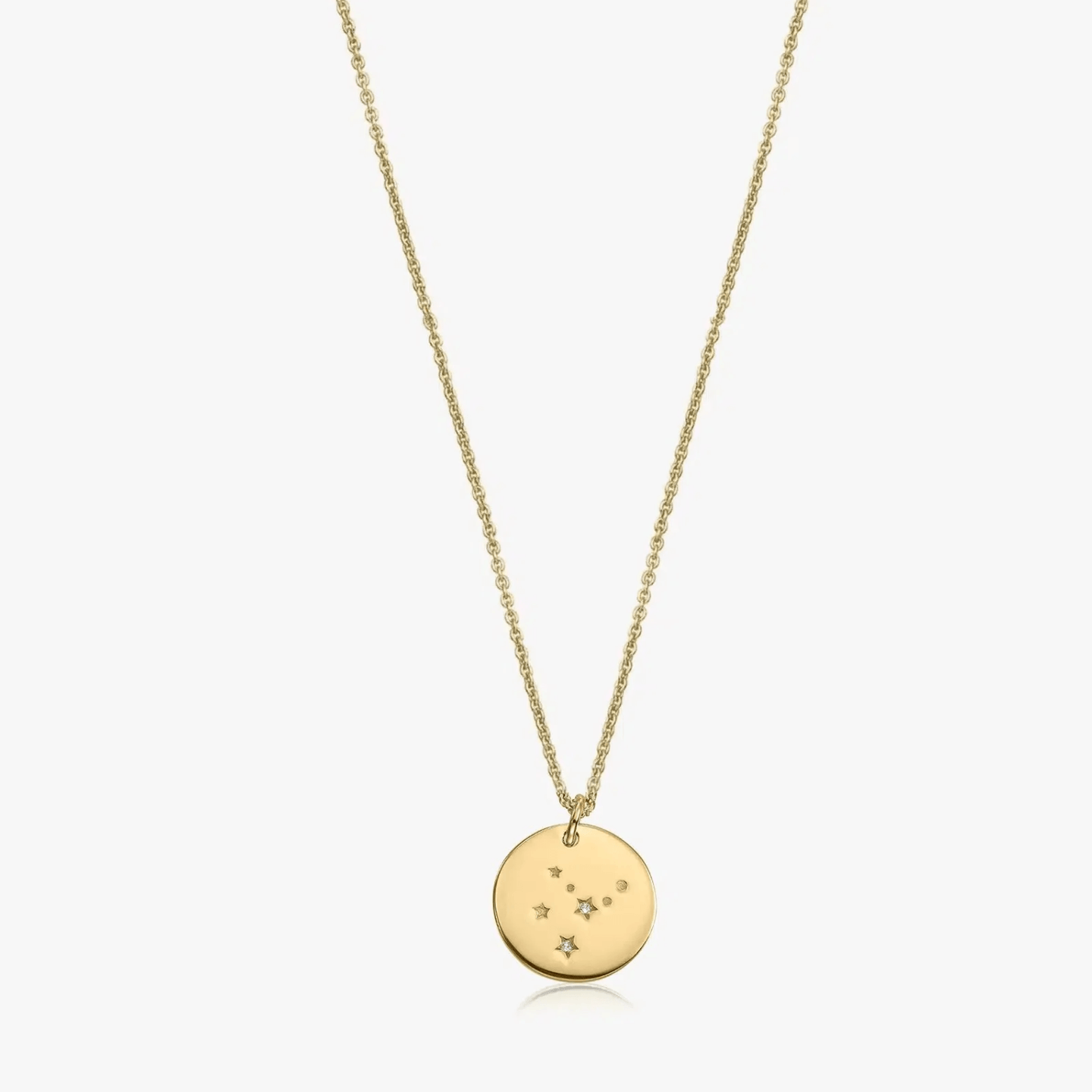 Stříbrný náhrdelník Golden Zodiac - Panna - Indira
