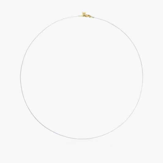 Průhledný náhrdelník se zlatým zapínáním - Indira