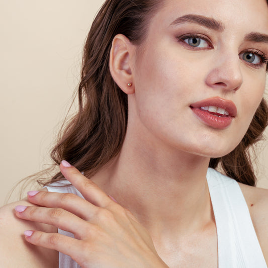 Zlaté náušnice Golden Sphere - Indira