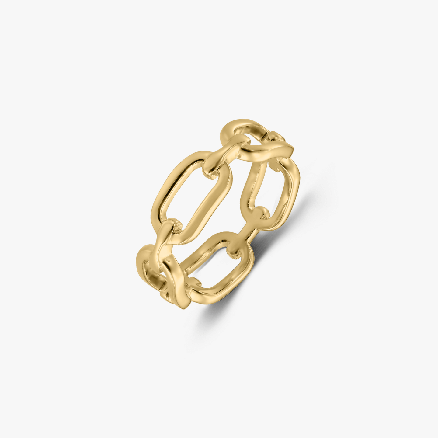 Stříbrný prsten Golden Chain