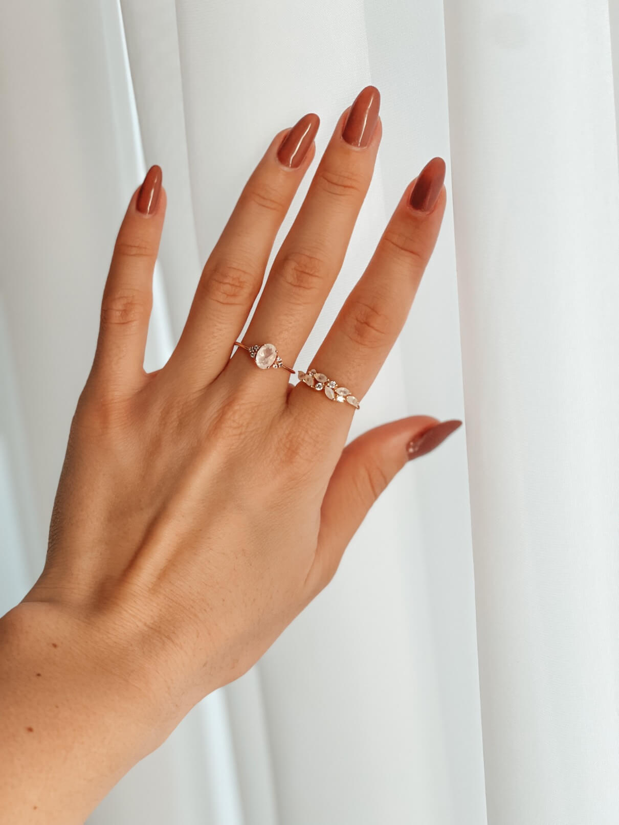 Stříbrný prsten Verdure - Měsíční kámen - Indira