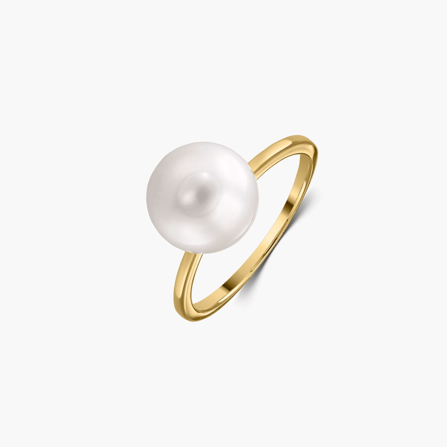 Stříbrný prsten Ruth Golden - Přírodní perly - Indira