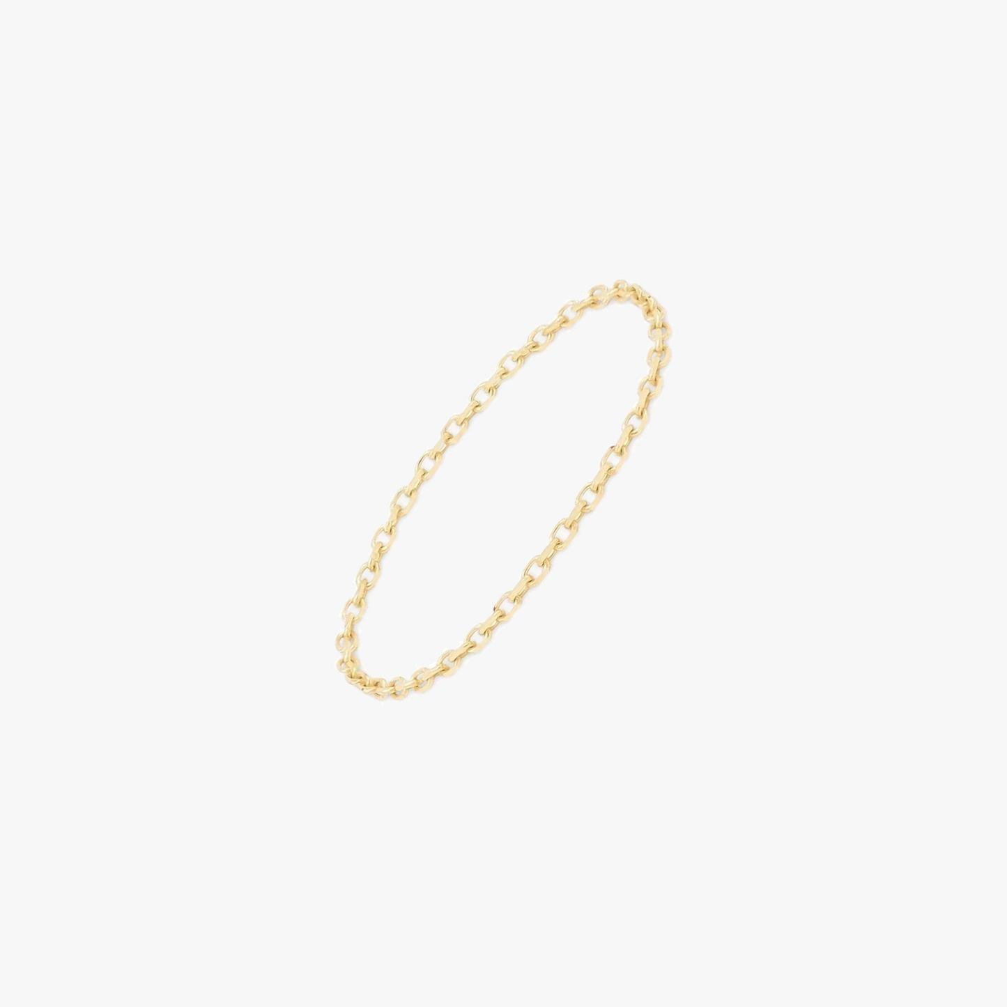 A 14K gold chain ring displayed on a white background.