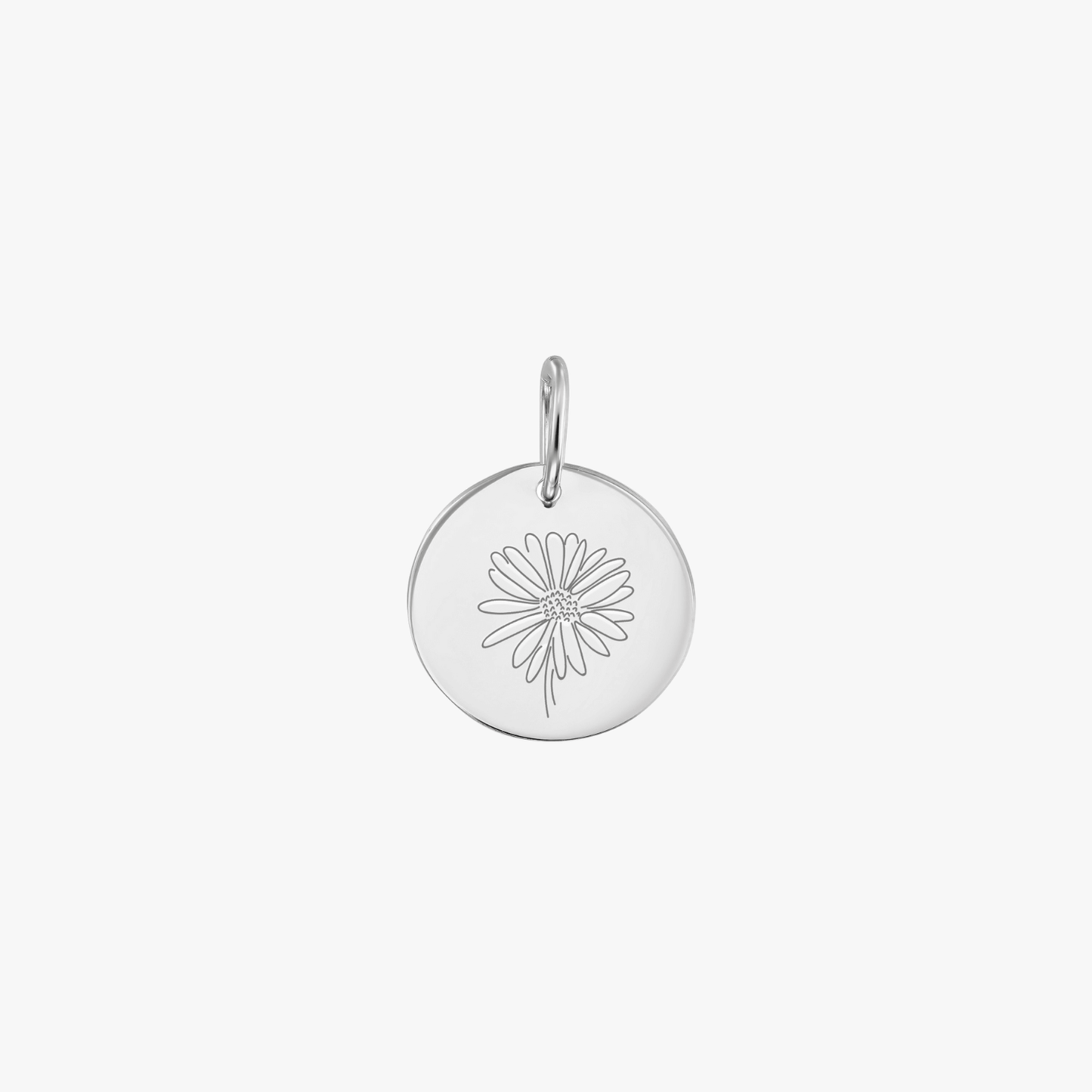 Náhrdelník z bílého zlata Birth Flower - April Daisy - Indira