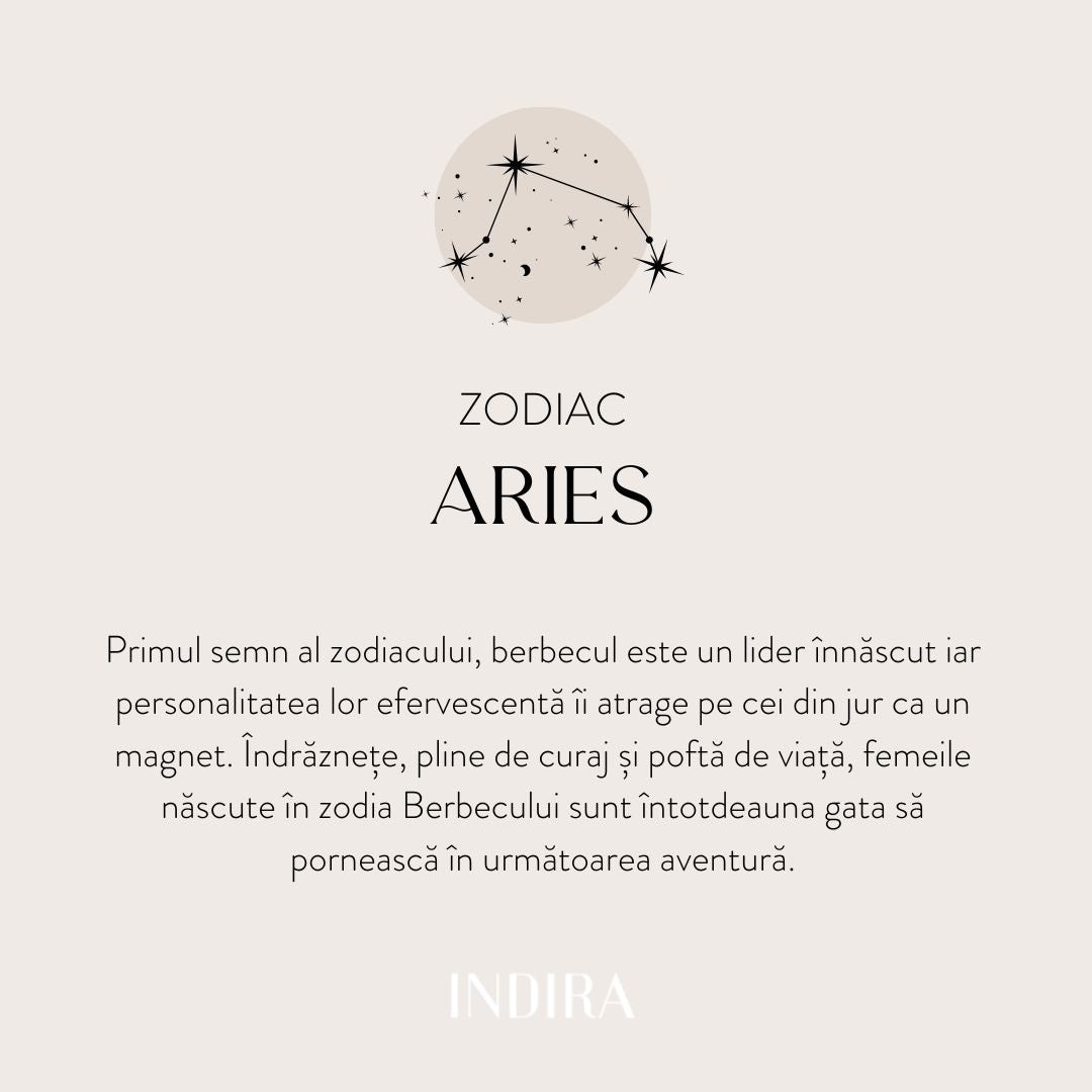 Stříbrný náhrdelník Golden Zodiac - Beran - Indira