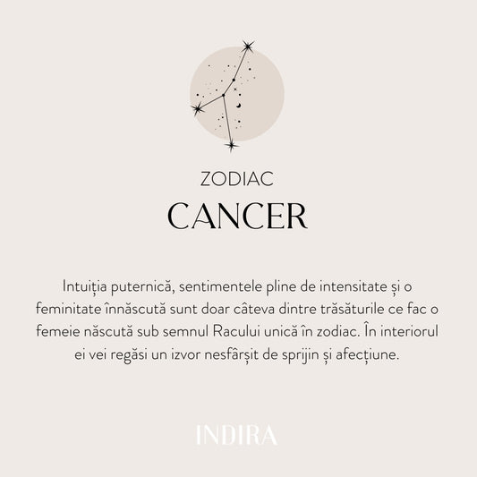 Zlatý přívěsek Zodiac - Rak - Indira