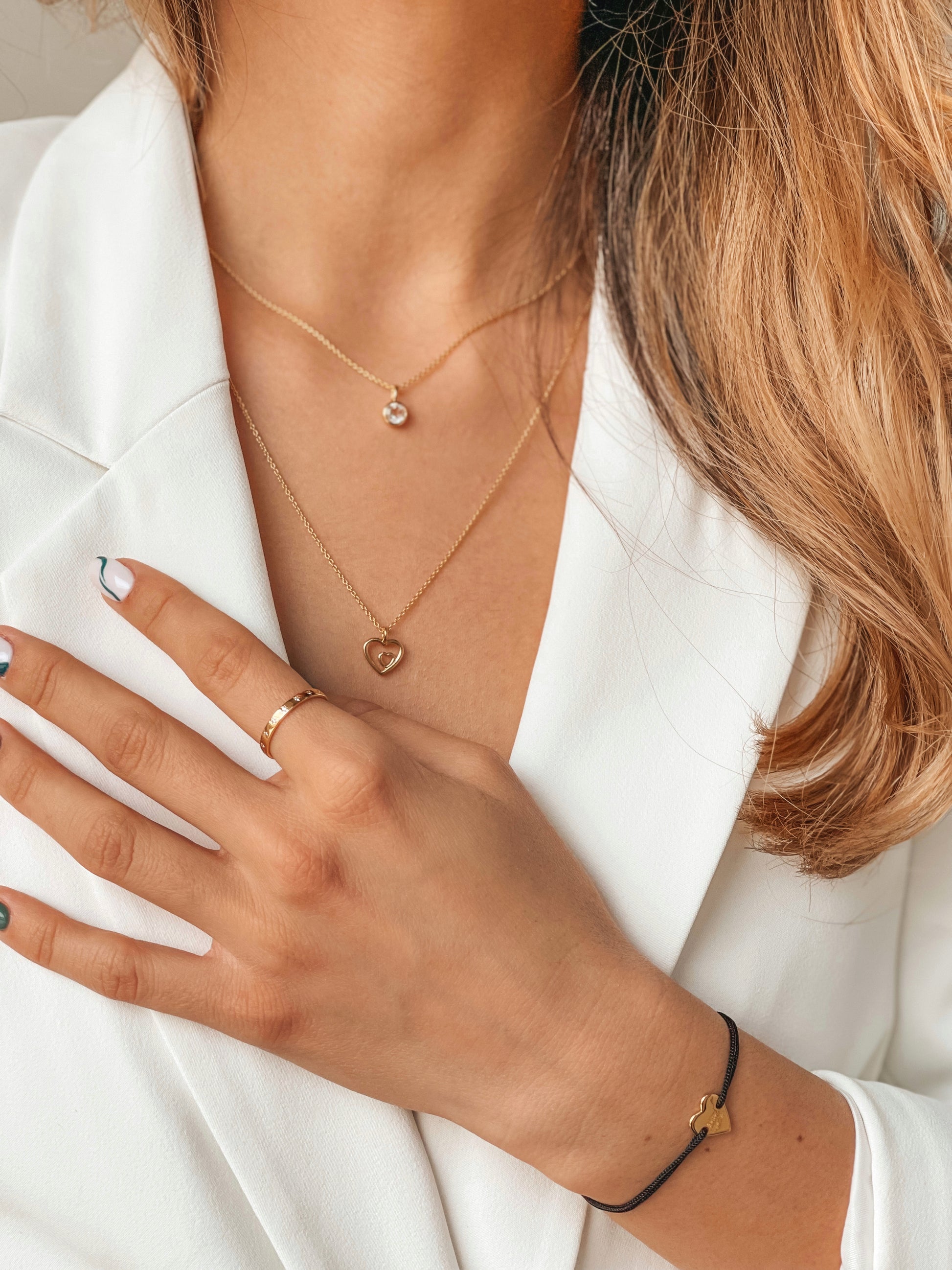 Stříbrný náhrdelník Birthstone Golden December - Modrý topaz - Indira