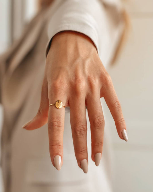 Stříbrný prsten Birth Flower Golden - Srpen Poppy - Indira