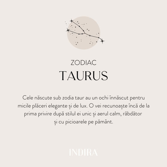 Stříbrný náhrdelník Golden Zodiac - Taurus - Indira